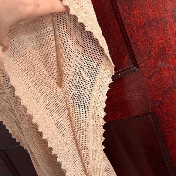 Seaspice Women’s Peruvian Cotton Crochet Swim Coverup Beige size XL - Picture 4 of 8